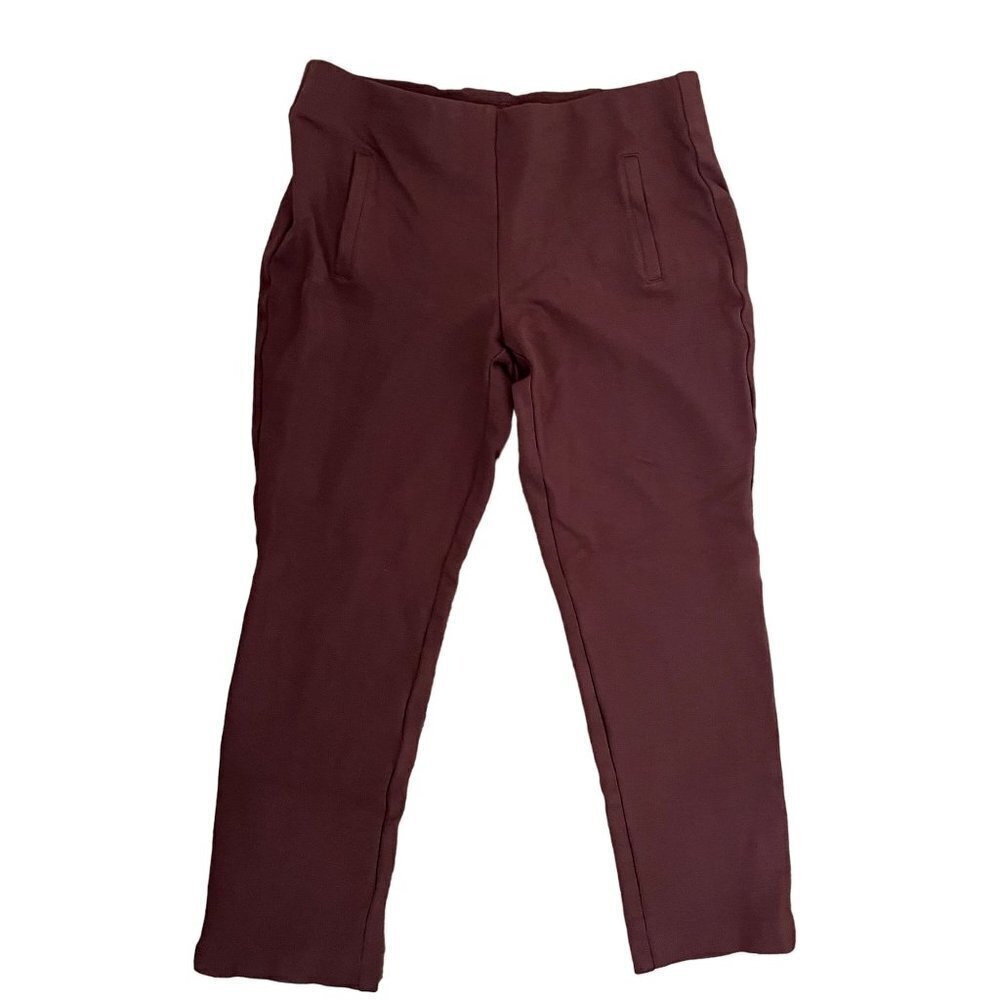 Chico's burnt orange ankle pants business casual style comfortable pockets